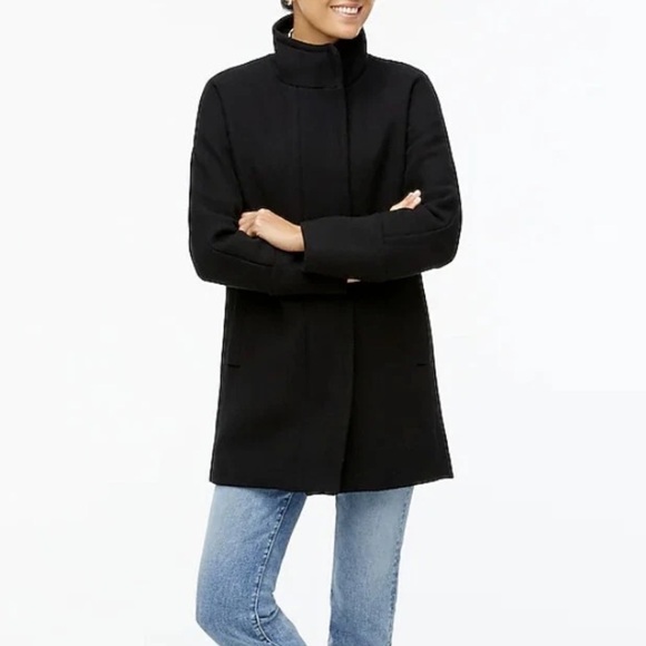 J.Crew Classic Black Wool Pea Coat Women’s Size 6 - Picture 1 of 6
